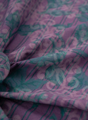 Pure Cotton Cambric Lavender Color Geometrical Pattern Dabu Hand Block Print Fabric.