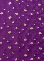 Pure Viscose Satin Purple Color With Jacquard Butti Dyed Fabric