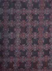 Pure Cotton Cambric Shades Of Wine Color Geometrical Pattern Dabu Hand Block Print Fabric.