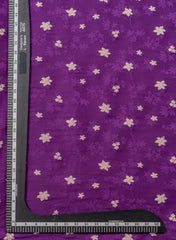 Pure Viscose Satin Purple Color With Jacquard Butti Dyed Fabric