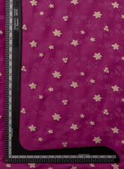 Pure Viscose Satin Magneta Color With Jacquard Butti Dyed Fabric