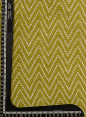 Cotton Mulmul Lime Green Color Bandhani Pattern Screen Print Fabric.