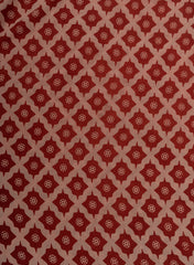 Pure Cotton Cambric Mix And Match  Turkey Red Color Dabu Hand Block Print Fabric.