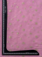 Pure Viscose Satin Baby Pink Color With Jacquard Butti Dyed Fabric