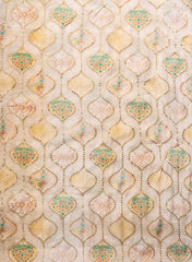 Pure Muslin  Off White Color With Sequins Embroidery  Fabric