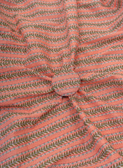 Pure Cotton Cambric Rose Pink Color Strips Pattern Screen Print Fabric.