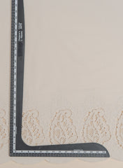 Pure Cotton Cambric Dyeable Daman Paisley Pattern Schiffli Embroidery Fabric.