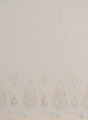 Pure Cotton Cambric Dyeable Daman Schiffli Embroidery Fabric.