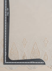 Pure Cotton Cambric Dyeable Daman Schiffli Embroidery Fabric.