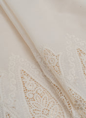 Pure Cotton Cambric Dyeable Daman Schiffli Embroidery Fabric.