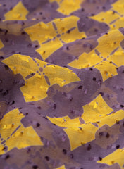 Pure Chiffon Butti Purple And pink Color Geometrical Pattern Natural Print Fabric.