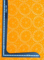 Pure Organza Sunrise Yellow Color Bandhani Digital Print  Fabric