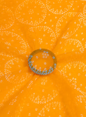 Pure Organza Sunrise Yellow Color Bandhani Digital Print  Fabric