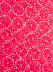 Pure Organza Pink Color Bandhani Pattern Digital Print Fabric