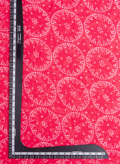 Pure Organza Pink Color Bandhani Pattern Digital Print Fabric