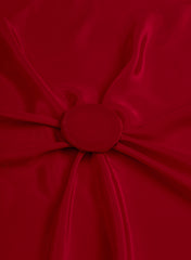 Pure Crepe Red Color Plain Fabric.