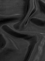 Pure Crepe Black Color Plain Fabric.