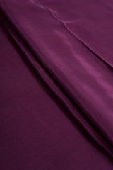 Pure Crepe Wine Color Plain Fabric.
