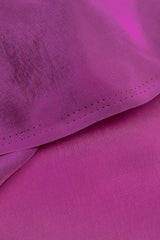 Pure Crepe Magenta Color Plain Fabric.