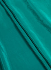 Pure Crepe Teal Green Color Plain Fabric.