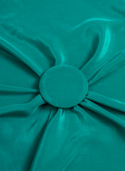 Pure Crepe Teal Green Color Plain Fabric.