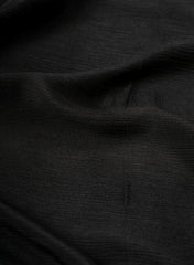 Black Dyed Pure Chinnon Chiffon Fabric