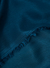 Dark Blue Dyed Pure Chinnon Chiffon Fabric
