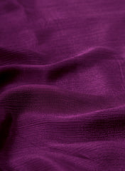 Dark Purple Dyed Pure Chinnon Chiffon Fabric