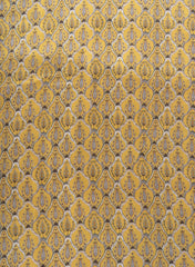 Pure Crepe Yellow Color Hybrid Floral Print Fabric.
