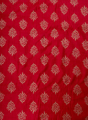 Vertican Foil Rani Pink Color Floral Print Big Panna 58