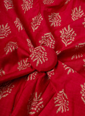 Vertican Foil Rani Pink Color Floral Print Big Panna 58