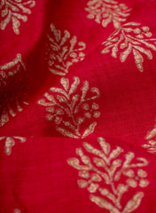 Vertican Foil Rani Pink Color Floral Print Big Panna 58