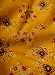 Vertican Foil Yellow Color Traditional Print Big Panna 58