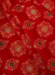 Vertican Foil Red Color Traditional  Print Big Panna 58