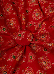 Vertican Foil Red Color Traditional  Print Big Panna 58