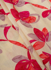 Vertican Foil Cream Color Floral  Print Big Panna 58