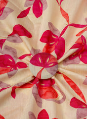 Vertican Foil Cream Color Floral  Print Big Panna 58