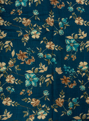 Vertican Foil Navy Blue Color Floral Print Big Panna 58