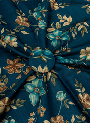 Vertican Foil Navy Blue Color Floral Print Big Panna 58