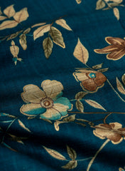 Vertican Foil Navy Blue Color Floral Print Big Panna 58