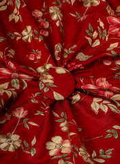 Vertican Foil Maroon Color Floral Print Big Panna 58