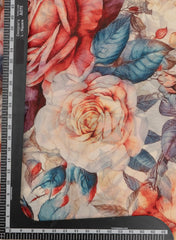 Pure Chinnon Chiffon Multi Color Floral Digital Print Fabric