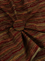 Pure Cotton Cambric Brown Color Stripes Block Print Fabric