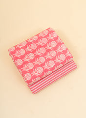 Pure Cotton Cambric Mix And Match Red Color Block Print Fabric.