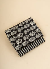 Pure Cotton Cambric Mix And Match Black Color Block Print Fabric.