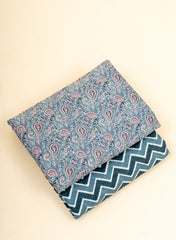 Pure Cotton Cambric Mix And Match Shades Of Grey Color Block Print Fabric.