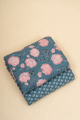 Pure Cotton Cambric Mix And Match Shades Of Grey Color Block Print Fabric.