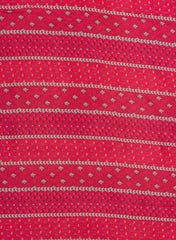 Pure Crepe Magenta Color Floral Pattern Hybrid Print Fabric.