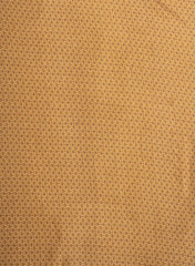 Pure Crepe Golden Color Butti Pattern Hybrid Print Fabric.