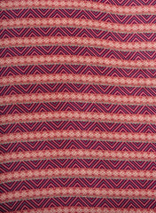 Pure Crepe Magenta Color Zig-Zag Pattern Hybrid Print Fabric.